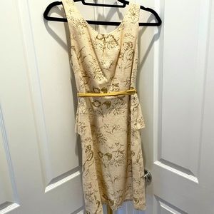 Cream and gold Anthropologie dress